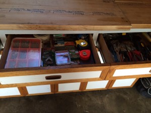 After - Work bench accessible and organized